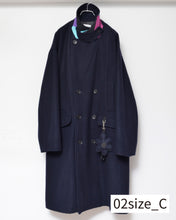 画像をギャラリービューアに読み込む, Flower charm pea coat / wool melton × sport