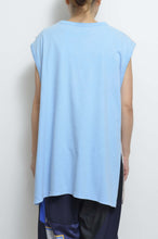 Load image into Gallery viewer, VOILLE FRINGE NO-SLEEVE T_BEG