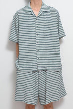 Load image into Gallery viewer, CHECK OPEN COLLAR S/S SH_GREEN CHECK/01 size