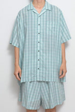 画像をギャラリービューアに読み込む, CHECK OPEN COLLAR S/S SH_BLUE CHECK/02 size