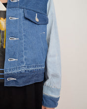 画像をギャラリービューアに読み込む, PANEL DENIM BLOUSON/毎日だ/01 size A