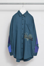 画像をギャラリービューアに読み込む, WOOL VIYELLA △ SH/BLU GRN/SLACK_02