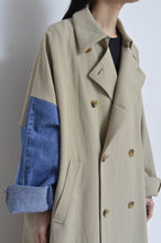 Load image into Gallery viewer, DENIM SLEEVE TRENCH COAT/BEG/02