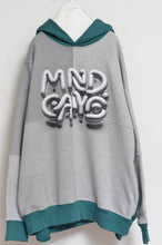 画像をギャラリービューアに読み込む, TWO-TONE HOODIE_GREEN/MIND GAME print/02 size