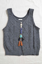 画像をギャラリービューアに読み込む, KNIT BIJOUX TANK-TOP/GRY
