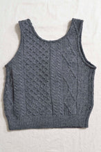 画像をギャラリービューアに読み込む, KNIT BIJOUX TANK-TOP/GRY
