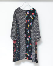 画像をギャラリービューアに読み込む, Mixed pattern panel dress_C