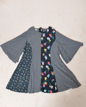 画像をギャラリービューアに読み込む, Mixed pattern panel dress_C