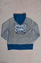 画像をギャラリービューアに読み込む, DENIM * BACK PILE HOODIE/BLUE/MIND GAME