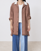 将图片加载到图库查看器,Tablecloth collar fringe shirt / bishu wool_A