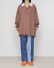 将图片加载到图库查看器,Tablecloth collar fringe shirt / bishu wool_B