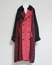Load image into Gallery viewer, FLORAL TRENCH COAT/BLK/01 size A