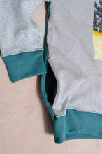 画像をギャラリービューアに読み込む, TWO-TONE HOODIE_GREEN/YELLOW print/01 size