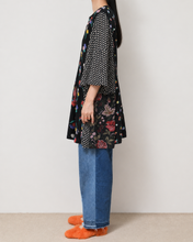 画像をギャラリービューアに読み込む, Mixed pattern panel dress_C