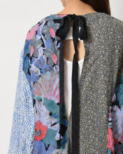 画像をギャラリービューアに読み込む, Mixed pattern panel dress_D