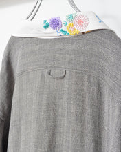 이미지를 갤러리 뷰어에 로드 , Tablecloth collar fringe shirt / linen herringbone_C