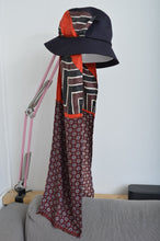 Load image into Gallery viewer, SCARF DROOPY BUCKET HAT_NAV_07