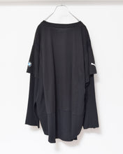 Load image into Gallery viewer, Fake layered T-shirt / BLACK_F