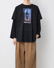 이미지를 갤러리 뷰어에 로드 , Fake layered T-shirt / BLACK_F