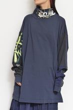 Load image into Gallery viewer, PATCH HI NECK T 02_NAVY / SLACK