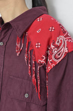 画像をギャラリービューアに読み込む, BANDANA FRINGE FAKE SUEDE SH / RED