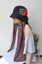 Load image into Gallery viewer, SCARF DROOPY BUCKET HAT_NAV_07