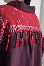 画像をギャラリービューアに読み込む, BANDANA FRINGE FAKE SUEDE SH / RED