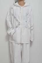 画像をギャラリービューアに読み込む, TABLE CLOTH ZIP-UP HOODIE/WHT/02 size_001