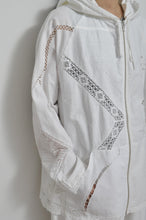 画像をギャラリービューアに読み込む, TABLE CLOTH ZIP-UP HOODIE/WHT/02 size_001