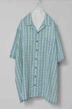 画像をギャラリービューアに読み込む, CHECK OPEN COLLAR S/S SH_BLUE CHECK/02 size