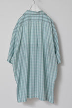画像をギャラリービューアに読み込む, CHECK OPEN COLLAR S/S SH_BLUE CHECK/02 size