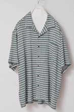 Load image into Gallery viewer, CHECK OPEN COLLAR S/S SH_GREEN CHECK/01 size