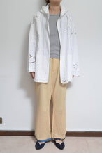 Load image into Gallery viewer, TABLE CLOTH ZIP-UP HOODIE/WHT/02 size_A