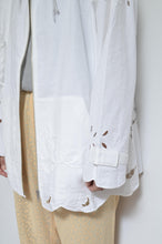 Load image into Gallery viewer, TABLE CLOTH ZIP-UP HOODIE/WHT/02 size_A