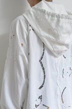 Load image into Gallery viewer, TABLE CLOTH ZIP-UP HOODIE/WHT/02 size_A
