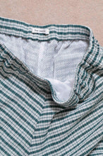 Load image into Gallery viewer, CHECK WIDE SHORTS_GREEN CHECK/01 size