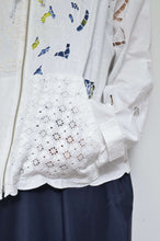Load image into Gallery viewer, TABLE CLOTH ZIP-UP HOODIE/WHT/01 size