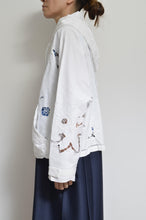 Load image into Gallery viewer, TABLE CLOTH ZIP-UP HOODIE/WHT/01 size