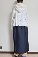 Load image into Gallery viewer, TABLE CLOTH ZIP-UP HOODIE/WHT/01 size