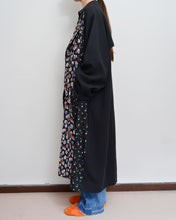 Load image into Gallery viewer, FLORAL TRENCH COAT/BLK/02 size A