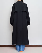 Load image into Gallery viewer, FLORAL TRENCH COAT/BLK/02 size A
