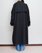 Load image into Gallery viewer, FLORAL TRENCH COAT/BLK/02 size B