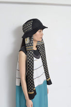 Load image into Gallery viewer, SCARF DROOPY BAGUETTE HAT / BLK