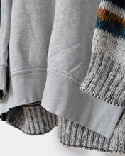 画像をギャラリービューアに読み込む, Sweat × knit switch pullover_H