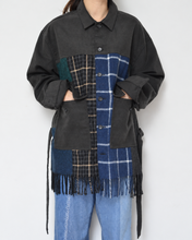 將圖片載入圖庫檢視器 Muffler short blouson / Charcoal_A