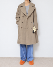 将图片加载到图库查看器,Flower charm pea coat / peach skin
