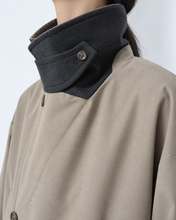 将图片加载到图库查看器,Flower charm pea coat / peach skin