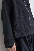 Load image into Gallery viewer, TABLE CLOTH ZIP-UP HOODIE/BLK/01 size