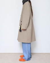 将图片加载到图库查看器,Flower charm pea coat / peach skin
