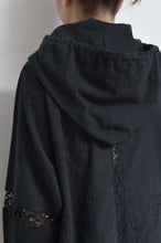 Load image into Gallery viewer, TABLE CLOTH ZIP-UP HOODIE/BLK/01 size